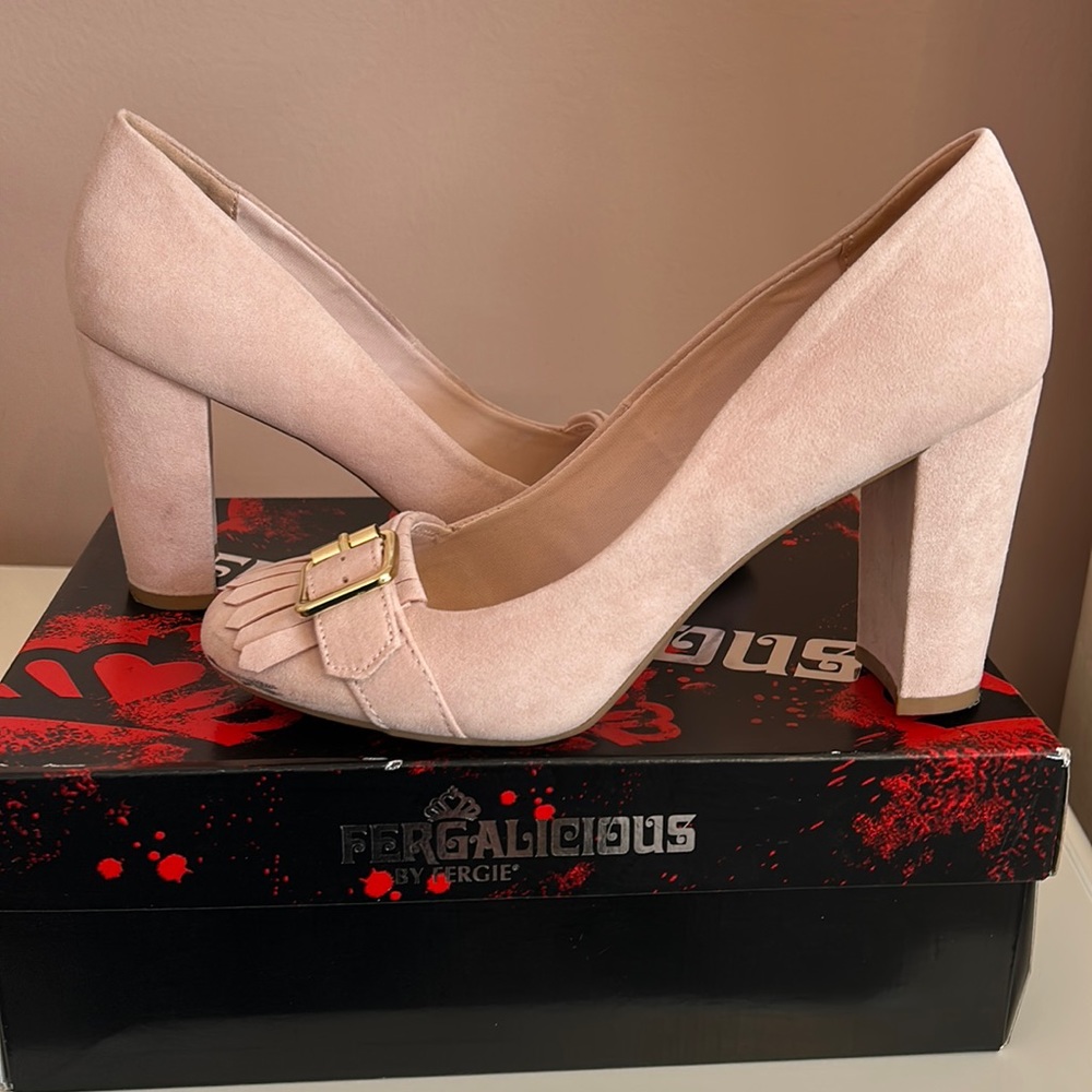 Suede high heels